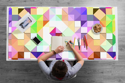 Full desk protector colorful mosaic