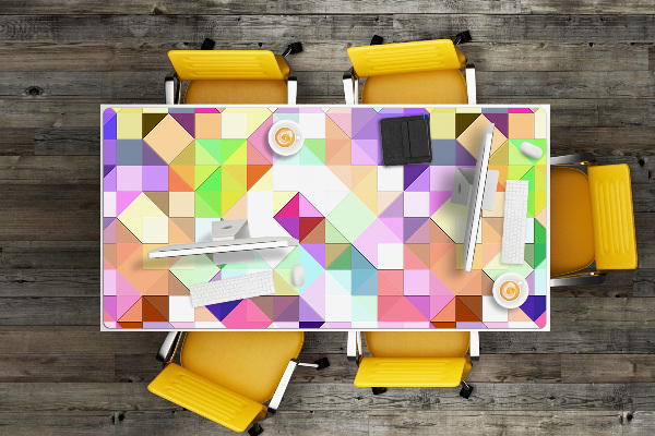 Full desk protector colorful mosaic