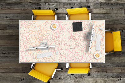 Full desk mat pink peonies