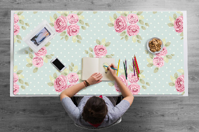Full desk mat pink bouquets