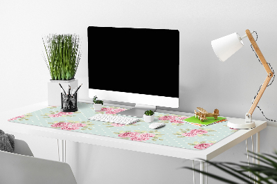 Full desk mat pink bouquets