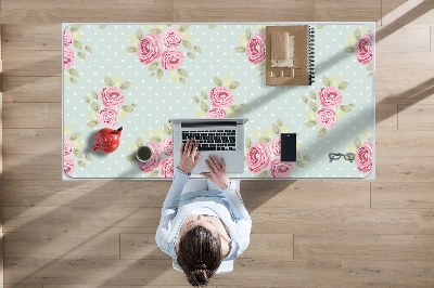 Full desk mat pink bouquets