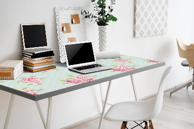 Full desk mat pink bouquets