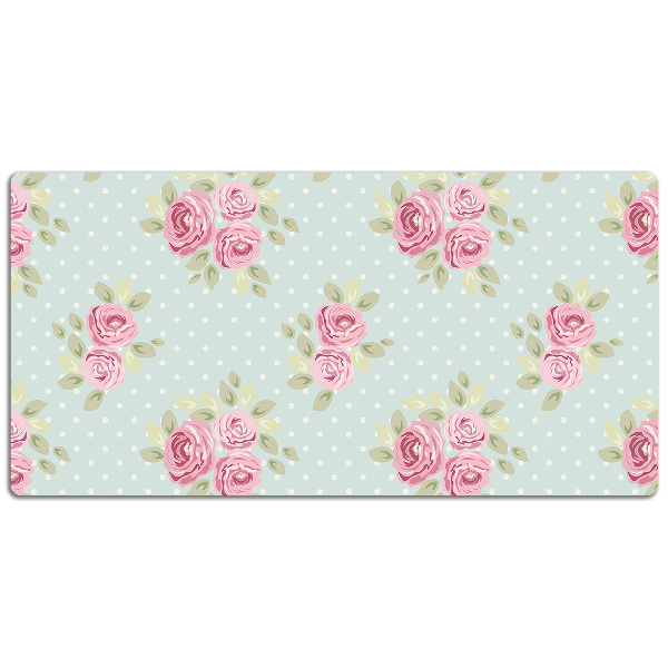 Full desk mat pink bouquets