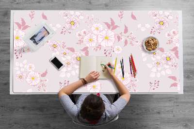 Desk mat Small pink flowers