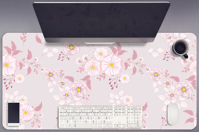 Desk mat Small pink flowers