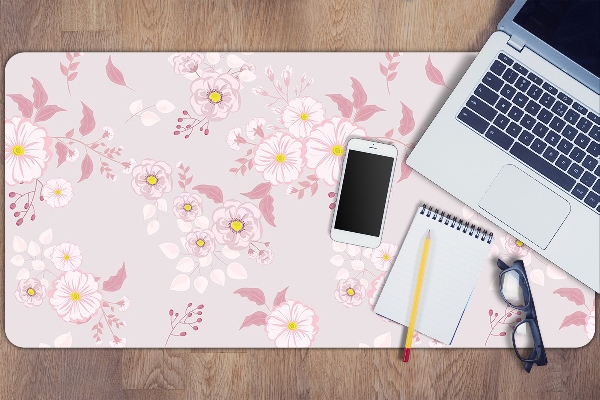 Desk mat Small pink flowers