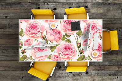 Large desk mat for children Beautiful roses