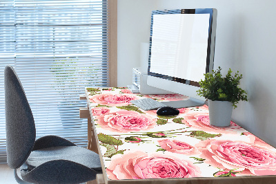 Large desk mat for children Beautiful roses