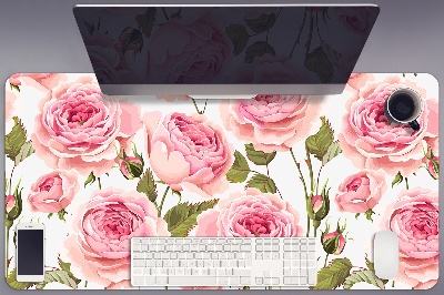 Large desk mat for children Beautiful roses