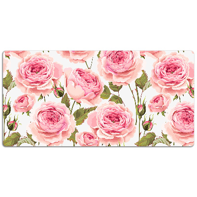 Large desk mat for children Beautiful roses