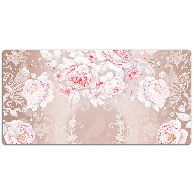 Large desk mat for children White roses