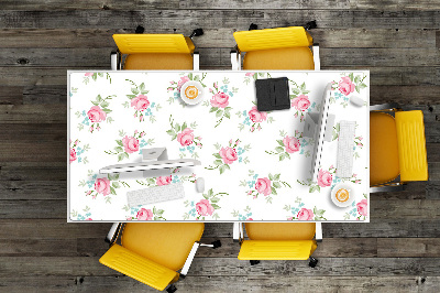 Large desk mat for children small flowers