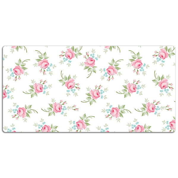 Large desk mat for children small flowers