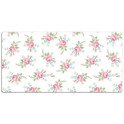 Large desk mat for children small flowers