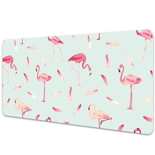 Full desk protector Flamingos and pen