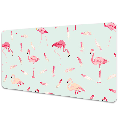 Full desk protector Flamingos and pen