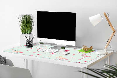 Full desk protector Flamingos and pen