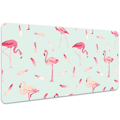 Full desk protector Flamingos and pen