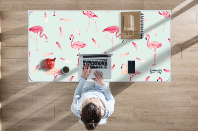 Full desk protector Flamingos and pen