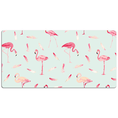 Full desk protector Flamingos and pen