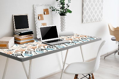 Large desk mat table protector ethnic pattern