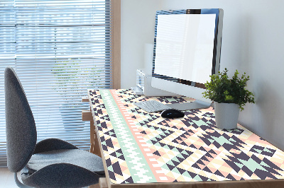 Large desk mat table protector ethnic pattern