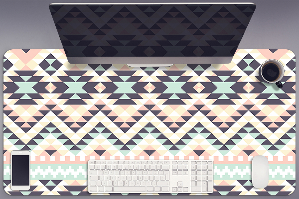 Large desk mat table protector ethnic pattern