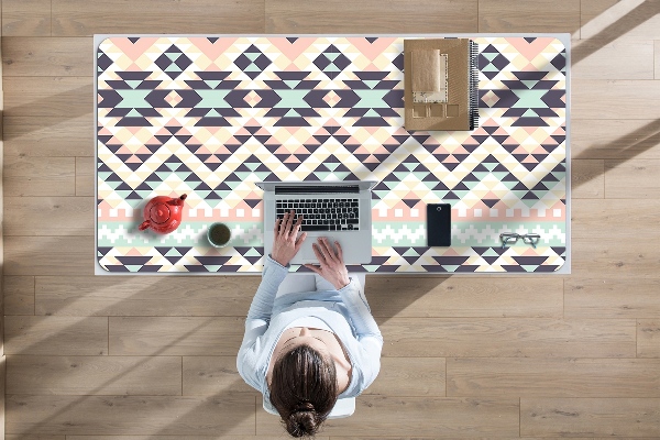 Large desk mat table protector ethnic pattern