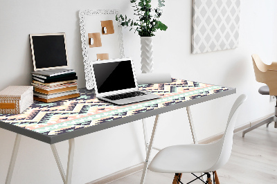 Large desk mat table protector ethnic pattern