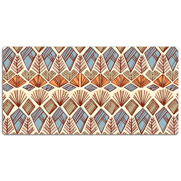 Full desk protector Ethnic brown pattern