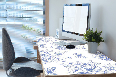 Desk pad Butterflies and flowers