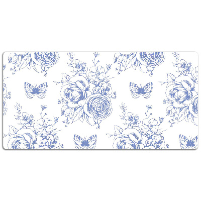 Desk pad Butterflies and flowers
