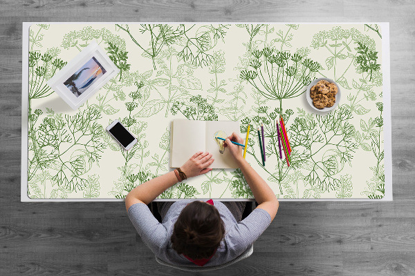 Large desk mat for children wild herbs