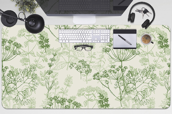 Large desk mat for children wild herbs