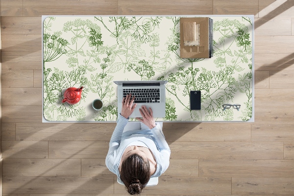 Large desk mat for children wild herbs