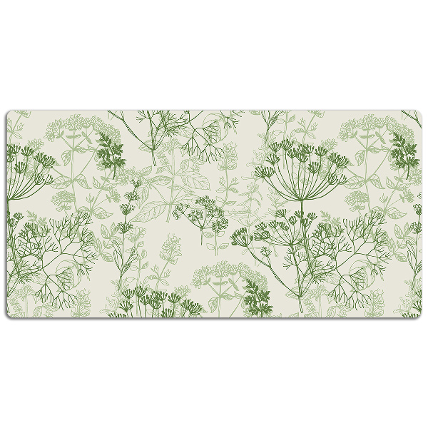 Large desk mat for children wild herbs