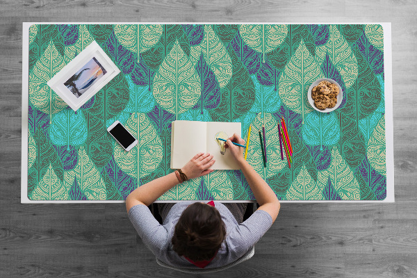 Large desk mat for children Leaves