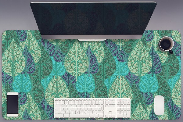 Large desk mat for children Leaves