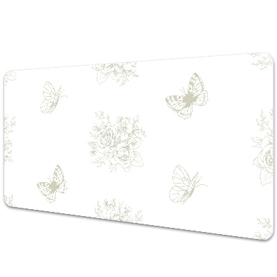 Desk pad Butterflies and flowers