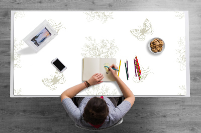 Desk pad Butterflies and flowers