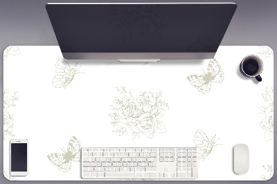 Desk pad Butterflies and flowers