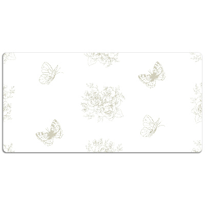 Desk pad Butterflies and flowers