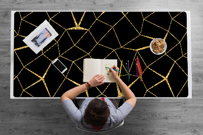 Full desk protector Mosaic gold and black