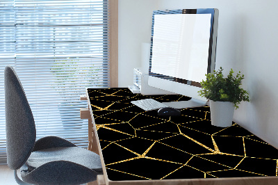 Full desk protector Mosaic gold and black