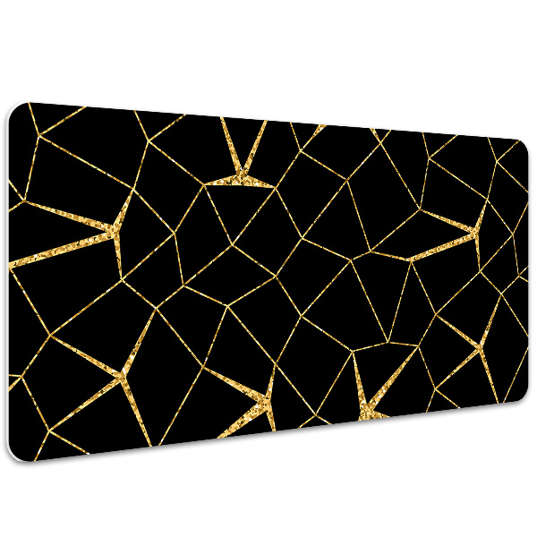 Full desk protector Mosaic gold and black
