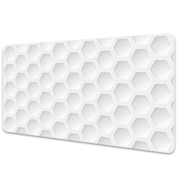 Full desk protector Three-dimensional hexagons