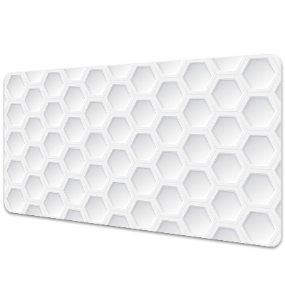 Full desk protector Three-dimensional hexagons