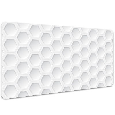 Full desk protector Three-dimensional hexagons