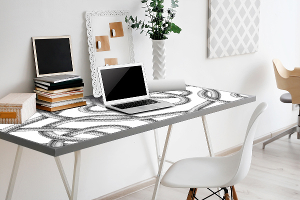 Desk pad tangled cable